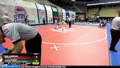 132 Class 2 lbs Cons. Round 2 - Ben Amerman, Kirksville vs Lucas Barry, St. Michael The Archangel Catholic