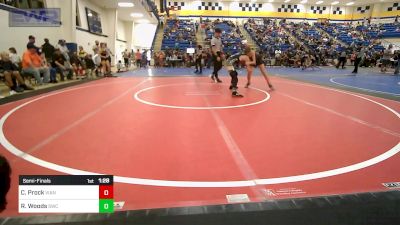 91-98 lbs Semifinal - Cara Prock, Vian Wrestling Club vs Riley Woods, Salina Wrestling Club