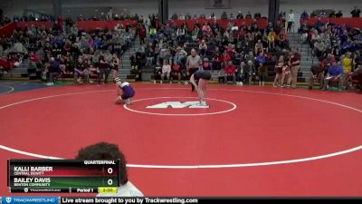 115 B Quarterfinal - Kalli Barber, Central DeWitt vs Bailey Davis, Benton Community