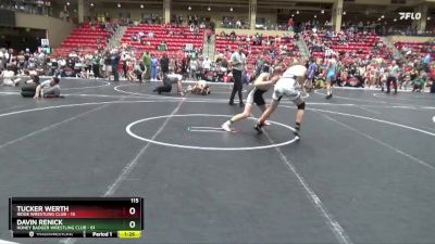 115 lbs Round 4 (6 Team) - Davin Renick, Honey Badger Wrestling Club vs Tucker Werth, Ridge Wrestling Club