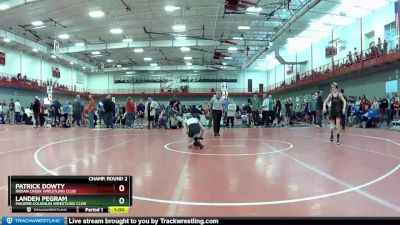 95 lbs Champ. Round 2 - Landen Pegram, Maurer Coughlin Wrestling Club vs Patrick Dowty, Indian Creek Wrestling Club