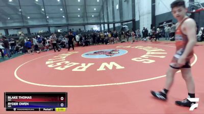 110 lbs Round 2 - Blake Thomas, WA vs Ryder Owen, WA