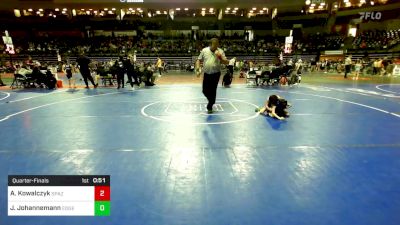 49 lbs Quarterfinal - Austin Kowalczyk, Spazz Wrestling vs Joshua Johannemann, Edgewater Park