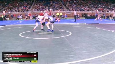 D3-120 lbs Quarterfinal - Braden Broderick, Dundee HS vs Vincent Stamm, Lakewood HS