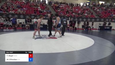 110 kg Quarters - Trayvn Boger, Sanderson Wrestling Academy vs Mark Effendian, Steller Trained Wrestling