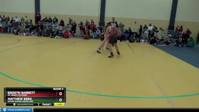 Round 5 - Knoxyn Barrett, St. James Cyclones vs Matthew Berg, Grand Rapids Grapplers