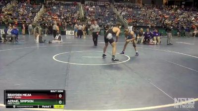 3A 152 lbs Semifinal - Azrael Simpson, First Flight vs Brayden Mejia, Fred T Foard