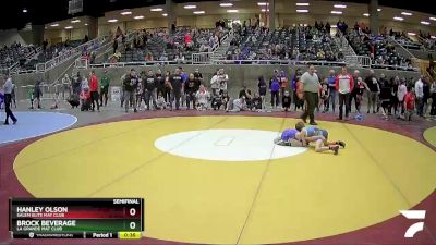 63 lbs Semifinal - Hanley Olson, Salem Elite Mat Club vs Brock Beverage, La Grande Mat Club