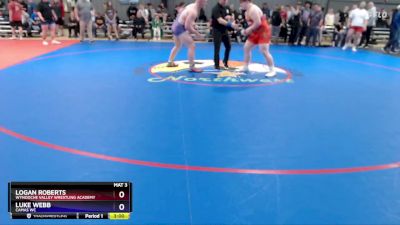 285 lbs Quarterfinal - Logan Roberts, Wynooche Valley Wrestling Academy vs Luke Webb, Camas WC