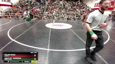 106 lbs Quarterfinal - Talon Nuss, Powell vs Bentley Johnson, Green River