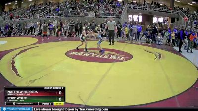 70 lbs Champ. Round 1 - Rory Wolfe, Canby Mat Club vs Matthew Herrera, Hermiston Wrestling