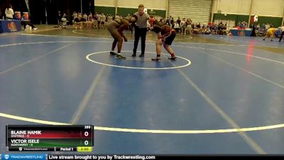 285 lbs Semis & 1st Wrestleback (8 Team) - Blaine Hamik, Hastings vs Victor Isele, Northwest