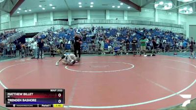 138 lbs Champ. Round 2 - Matthew Billet, IN vs Trenden Bashore, MI