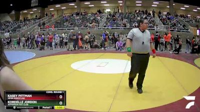 82 lbs Cons. Round 1 - Kordelle Jordon, Jefferson Mat Club vs Kasey Pittman, Viper Wrestling