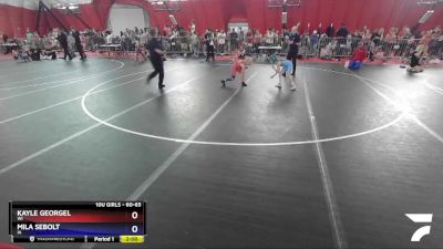 60-65 lbs Round 2 - Kayle Georgel, WI vs Mila Sebolt, IA