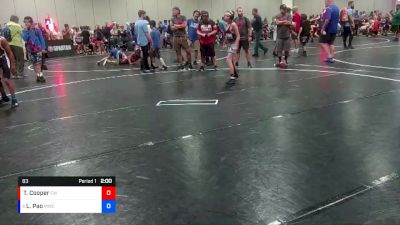 83 lbs Semifinal - Logan Pao, Miami Wrestling Club vs Travis Cooper, Colosseum Wrestling