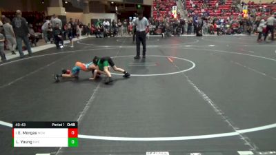 40-43 lbs Semifinal - Elias Morgas, Maverick Elite Wrestling vs Landon Young, Derby Wrestling Club