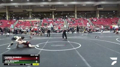 80 lbs Quarterfinal - Camden Runnels, Honey Badger vs Jace Brackett, Badlands Elite