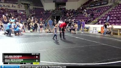 41-42 lbs Round 3 - Noah Becklehimer, Widefield Wrestling Club vs Livi-Ana Pacheco, Duran Wrestling Club