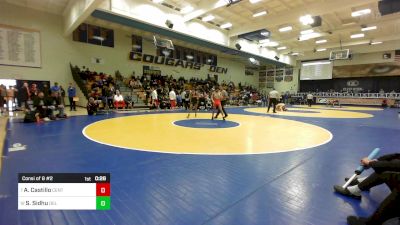 116 lbs Consi Of 8 #2 - Anthony Castillo, Central vs Siraj Sidhu, Del Oro