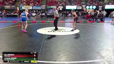 AA - 103 lbs Cons. Round 2 - Kyson Baker, Billings Skyview vs Eli Frisino, Bozeman