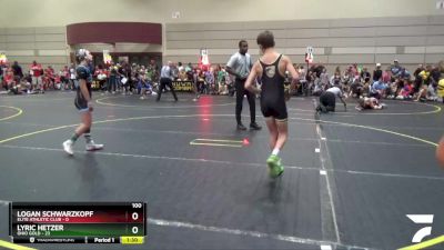 100 lbs Round 1 (6 Team) - Logan Schwarzkopf, Elite Athletic Club vs Lyric Hetzer, Ohio Gold