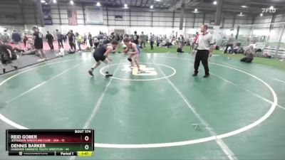 155 lbs 1st Place Match - Dennis Barker, Hanover Hawkeye Youth Wrestlin vs Reid Gober, Jefferson Wrestling Club - USA