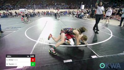 98 lbs Semifinal - Caleb Miller, Fort Gibson Youth Wrestling vs Blake Taylor, Sallisaw Takedown Club