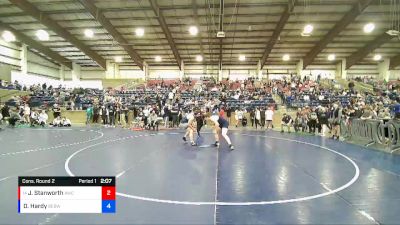 182 lbs Cons. Round 2 - Justin Stanworth, Aviator Wrestling Club vs Deegan Hardy, Box Elder Bees Wrestling