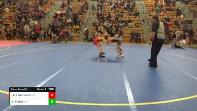 100 lbs Cons. Round 2 - Ashton Udelhoven, Boscobel Wrestling Club vs Brady Marks, Winneconne