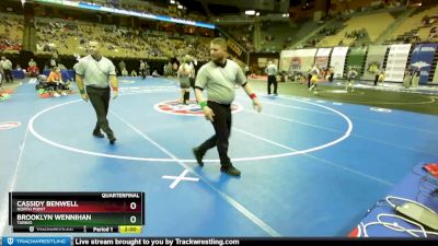 120 Class 1 lbs Quarterfinal - Cassidy Benwell, North Point vs Brooklyn Wennihan, Tarkio