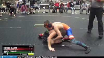 100 lbs Semis (4 Team) - Jason Cranick, SAW vs Keagen Elliott, Michigan Grappler RTC