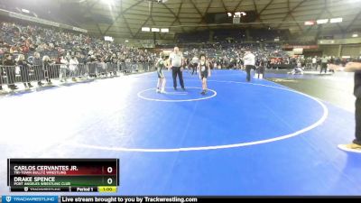 83 lbs Cons. Round 2 - Drake Spence, Port Angeles Wrestling Club vs Carlos Cervantes Jr., Tri-Town Bullyz Wrestling