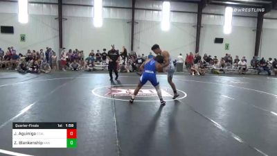 132 lbs Quarterfinal - Jose Aguiniga, Coalinga Roughneck vs Zach Blankenship, Raw