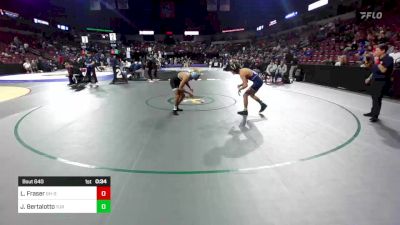 132 lbs Consi Of 32 #2 - Layronz Fraser, Granite Hills (SD) vs Jeremiah Bertalotto, Turlock (SJ)