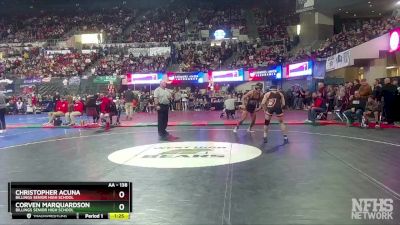 AA - 138 lbs Semifinal - Corven Marquardson, Billings Senior High School vs Christopher Acuna, Billings Senior High School