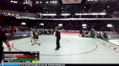 Girls 170 lbs Quarterfinal - Katelyn Rodriguez, Moses Lake (Girls) vs Ryley Nager, Curtis (Girls)