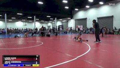 92 lbs Placement Matches (16 Team) - Lewis Davis, Arkansas vs Uriah Anderson, Utah