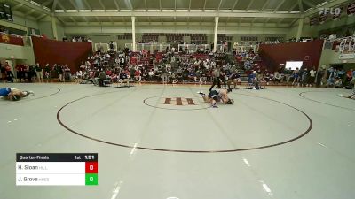 144 lbs Quarterfinal - Hunter Sloan, The Hill School vs John Grove, Heathwood Hall Episcopal