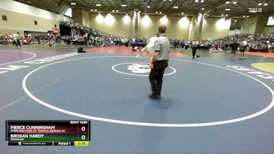 215 lbs Cons. Round 5 - Pierce Cunningham, Overland Park-St. Thomas Aquinas HS vs Brogan Hardy, Piedmont