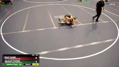 110 lbs Cons. Round 3 - Graham Thayer, Rosemount Irish Wrestling vs Riley Klebe, Hastings Wrestling Club