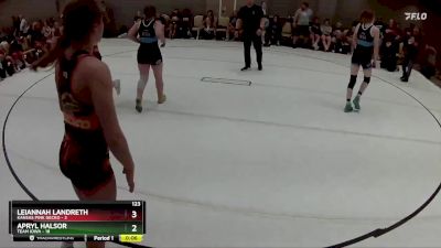 128 lbs Round 7 (8 Team) - Cadence Kinzie, Team Iowa vs Jill High, Kansas Pink Gecko