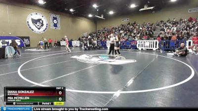 106 lbs Quarterfinal - Mia McMillen, Sanger West vs Diana Gonzalez, Buchanan