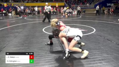 95 lbs Round Of 16 - Carter Baker, Burgettstown vs Sanchir Edington, Bishop McCort