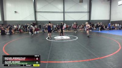 125 lbs Round 2 - Daylen Jimenez/clay, Clark County Youth Wrestling vs Oliver Seubert, Snoqualmie Valley Wrestling Club