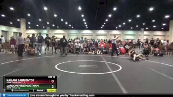120 lbs Round 2 (8 Team) - Landon Higginbotham, Kame Style vs Kailani Barrientos, Dark Knights WC