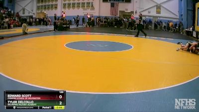 120 lbs Cons. Round 1 - Edward Scott, Charter School Of Wilmington vs Tyler Delcollo, Delaware Military Academy