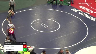 132 lbs Semifinal - Carter Soto, Owen J Roberts vs Jason Dube, General McLane