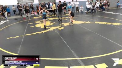 74 lbs Round 2 - Carter Rice, Mat-Su Matmen vs Coleman LeClair, Soldotna Whalers Wrestling Club