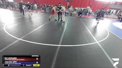 160 lbs Semifinal - Eli Leonard, Sarbacker Wrestling Academy vs Colton Zipp, X-Factor Elite Wrestling